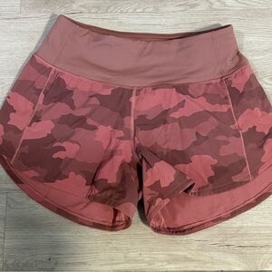 Lululemon Women's Camouflage Shorts in Pink and Brown